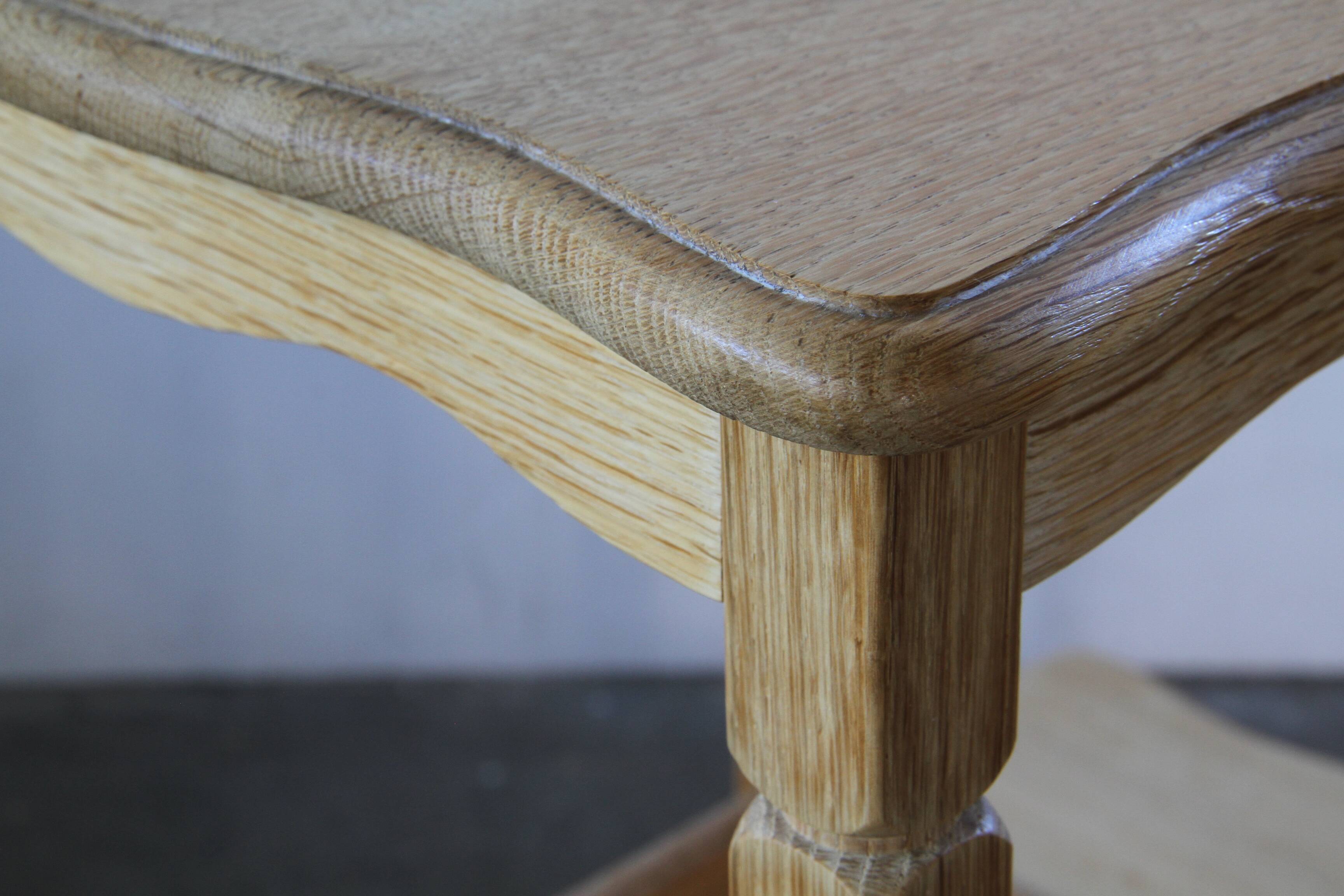 Vintage 1970s set of 3 Nesting / Stacking Oak Tables, style of Henning Kjær