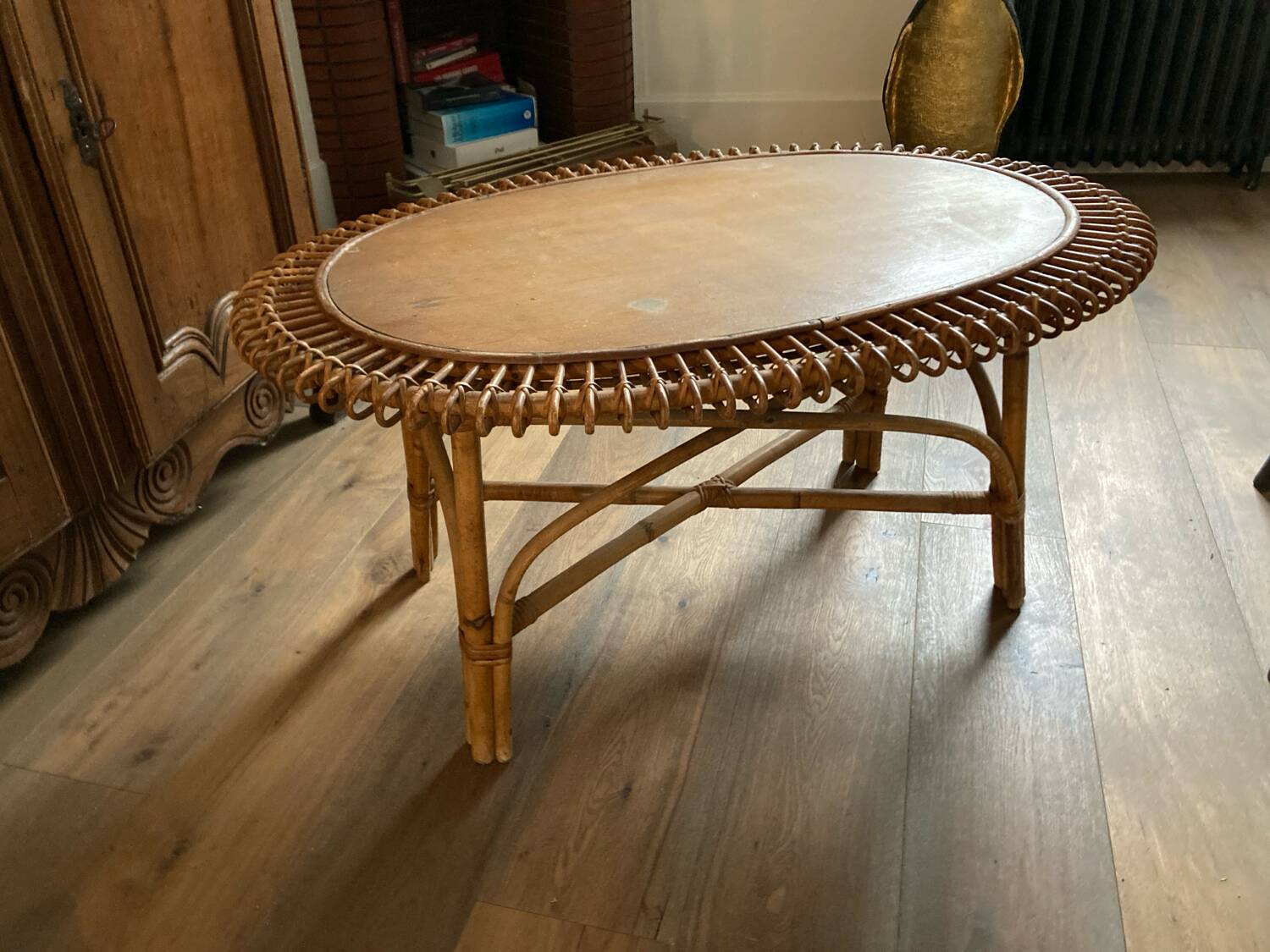 Rattan coffee table