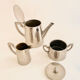 Silver metal teapot