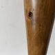 Large Art Deco lamp in Mazda style made of turned wood and opaline.