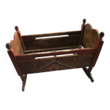 Alsatian polychrome furniture cradle from Brumath 19th century 1837