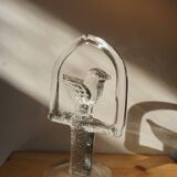 Glass bird suncatcher sculpture