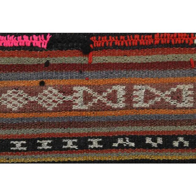 1970s Turkish Hand-Knotted Wool Cotton Orange Kilim Area Rug 150x192