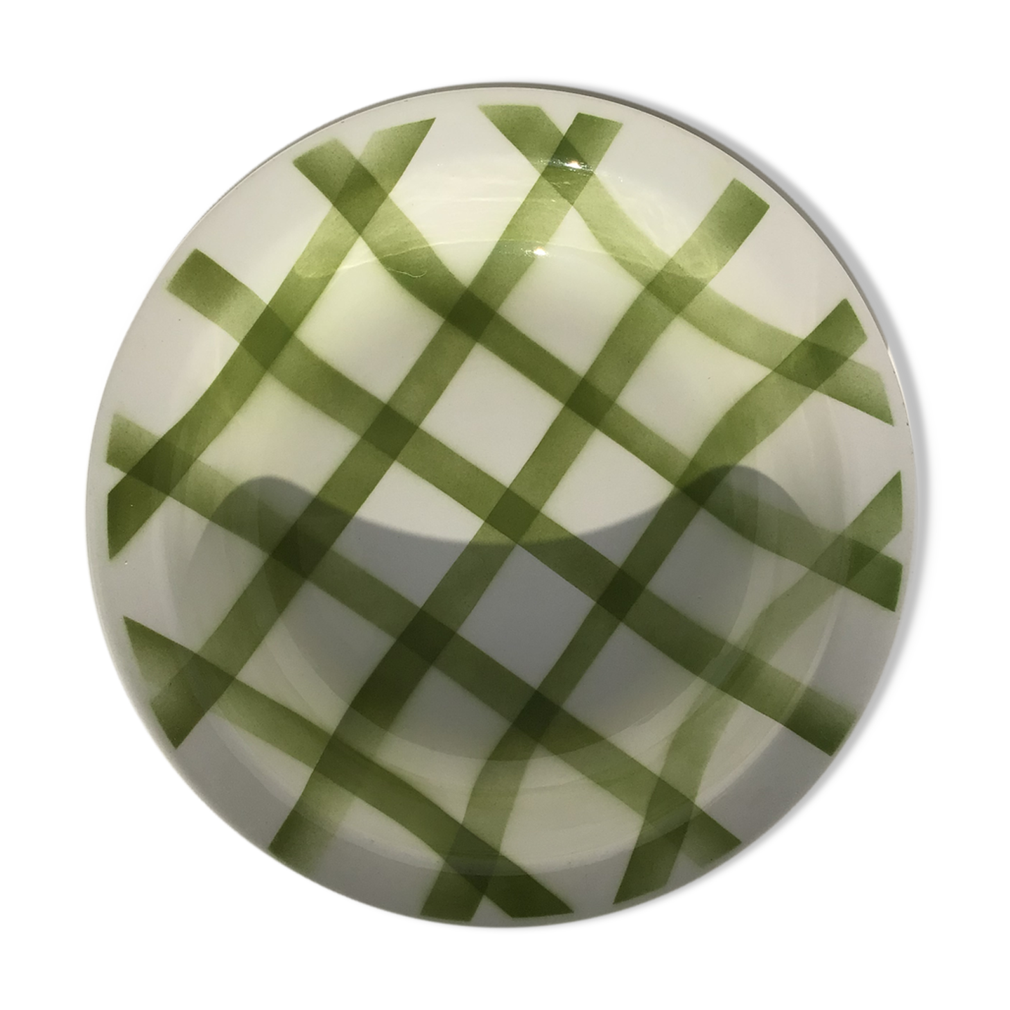 Hollow dish Moulin des Loups model Olive tablecloth diameter 26,5cm