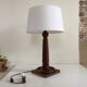 Art deco lamp rosewood carved