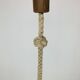 Suspension Temde Leuchten en plexiglas, corde et bois, années 70