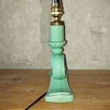 Green water slipware lamp base numbered – 1950s