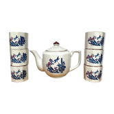 Tasses et théière vintage oiseaux