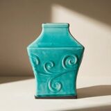 Glazed blue ceramic vase – Celadon style Chinese work