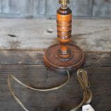 wood lamp, vintage wooden lamp base, table lamp, living room lamp, lamp