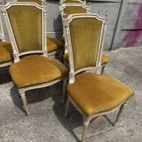 Lot of antique Louis XVI style living room chairs / armchairs