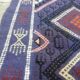Kilim violet berbère fait à la main 56x95cm