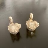 1 poivrier et 1 salière forme cygne en métal