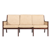 Canapé 3 places par Ole Wanscher pour P. Jeppensen, Danemark années 1960