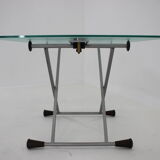 1990s Desalto Glass Elevator Coffee or Dining Table, Italy