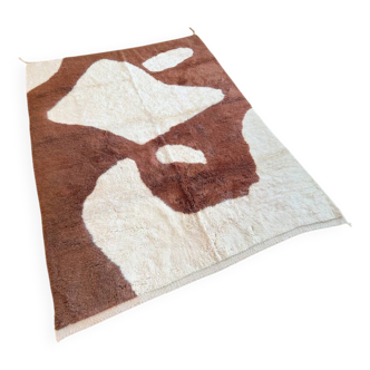 Tapis berbère marron fait main