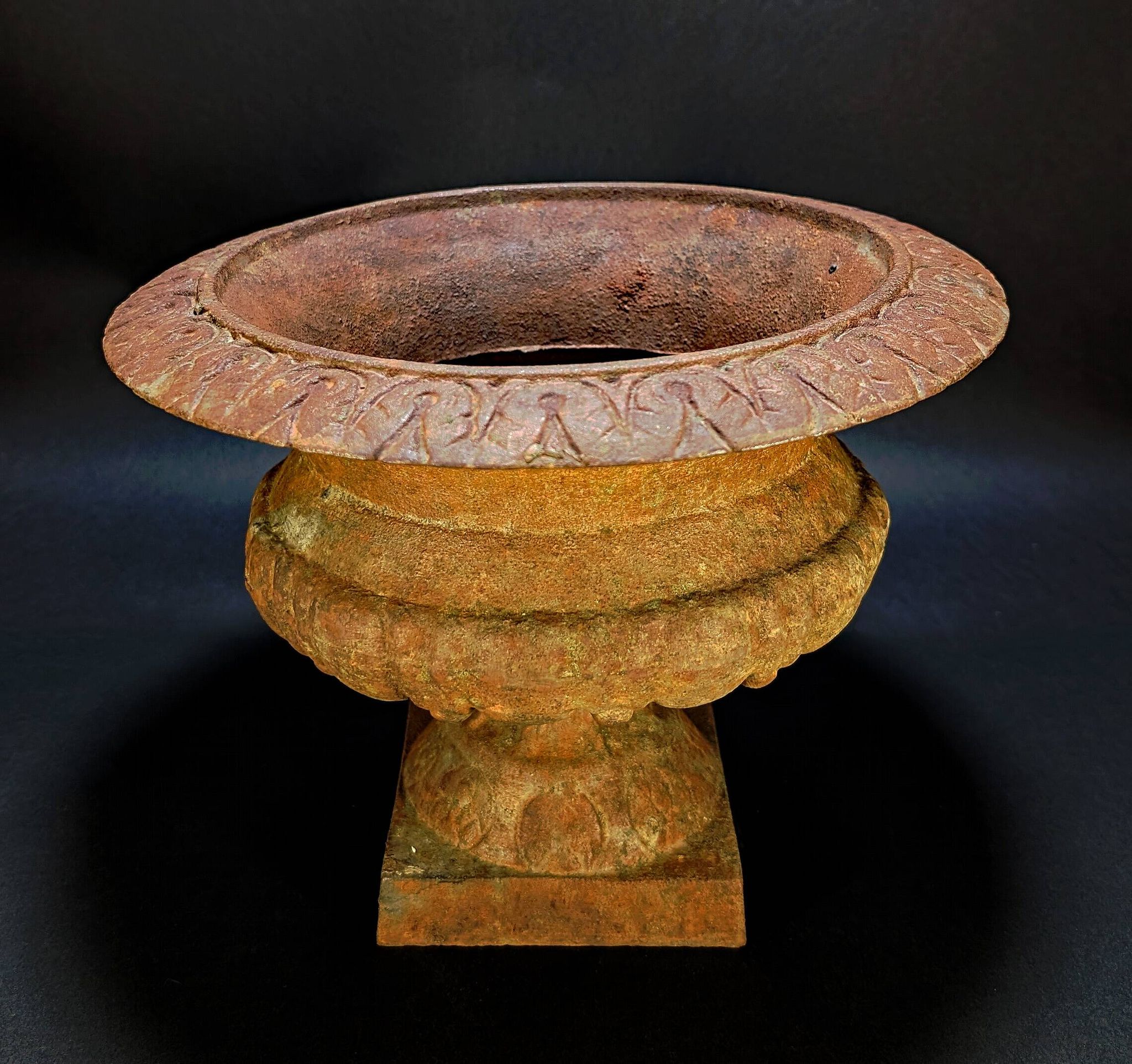 Old Cast Iron Planter – Medici Basin on Stand – 27 cm – 5.5 kg