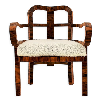 1930s art deco armchair, Czechoslovakia