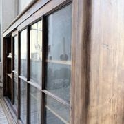 XXL industrial sideboard with glass doors