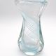 Vase Sculpture Murano Zanfirico Filigree Sommerso Blue Pink White