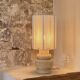 Gard stone lamp and woven cotton thread lampshade