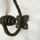 Ancienne patère fer porte manteau art déco fer forgé