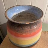 Glazed terracotta pottery vase
