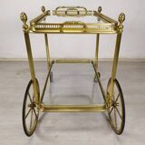Vintage brass bar trolley service