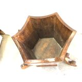 Wooden hexagonal planter