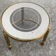 Three round brass tables 1970