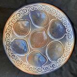 7 assiettes à huitres signées marie stuart roscoff