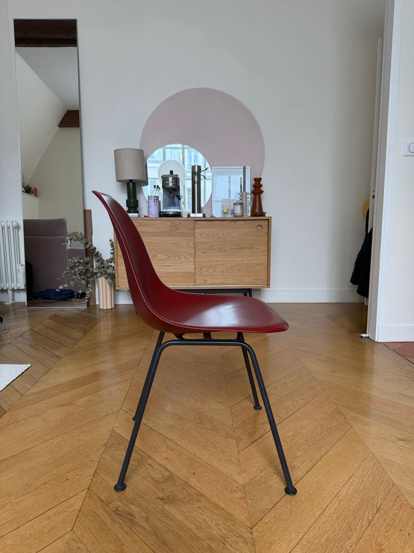 Chaise Eames DSX Vitra bordeaux