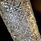 Large cut crystal vase – geometric monogram pattern