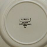6 assiettes plates en faïence Digoin Sarreguemines, modèle Cannes