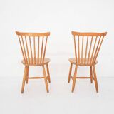 Pastoe style spindle back dining chairs,The Netherlands 1950's
