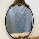 Oval bronze mirror