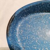 Plat ovale émaillée bleu