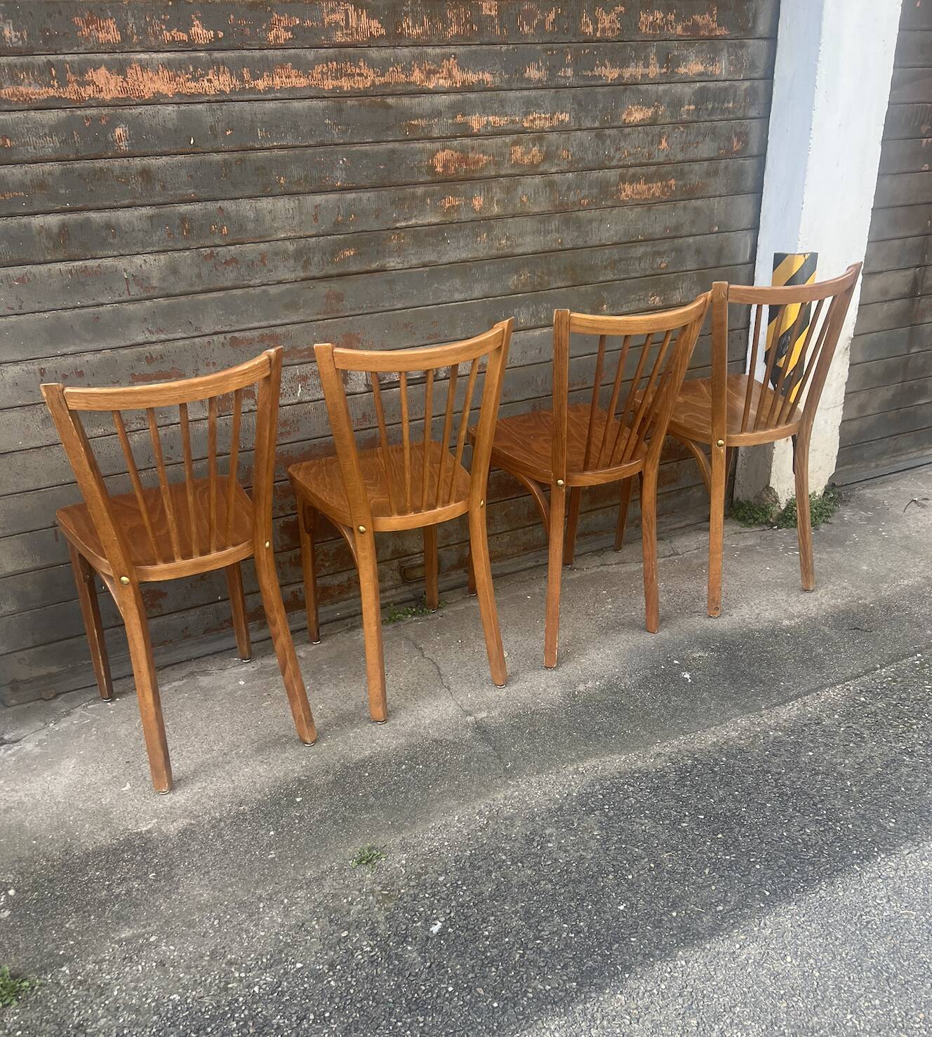 (Lot) 4 Baumann Bistro Chairs 83 stamped