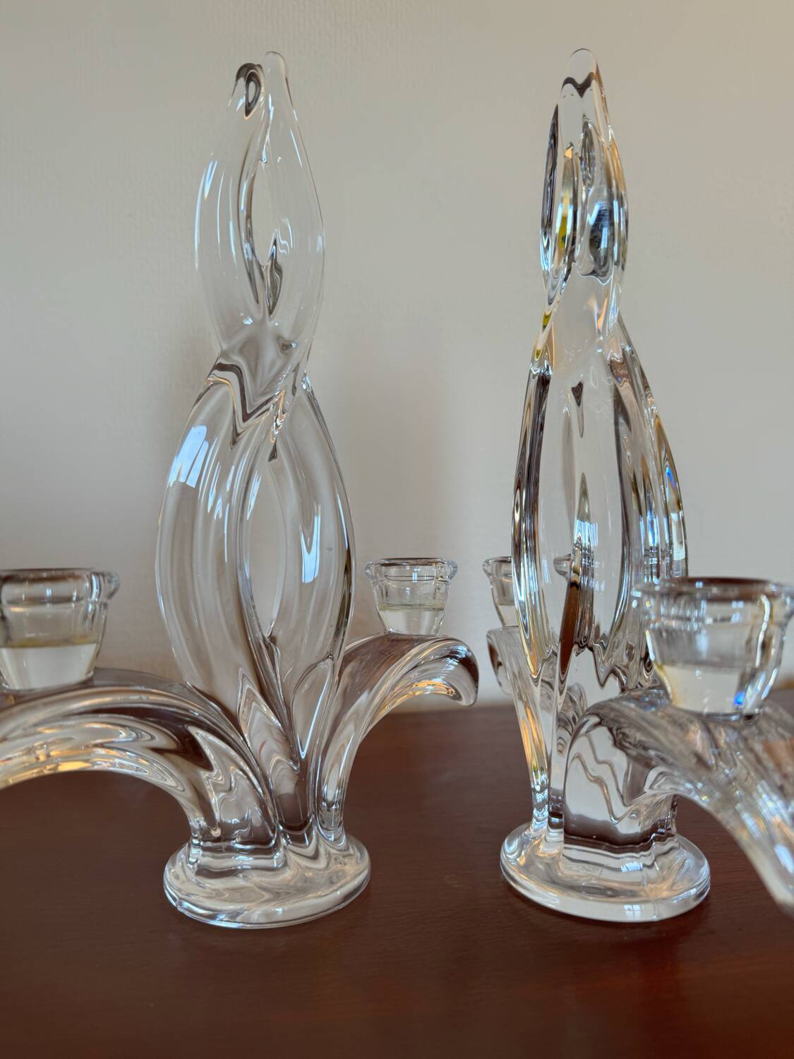 Vannes crystal candle holders from the 70s (X2)