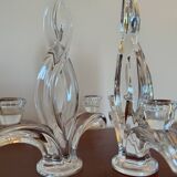 Vannes crystal candle holders from the 70s (X2)