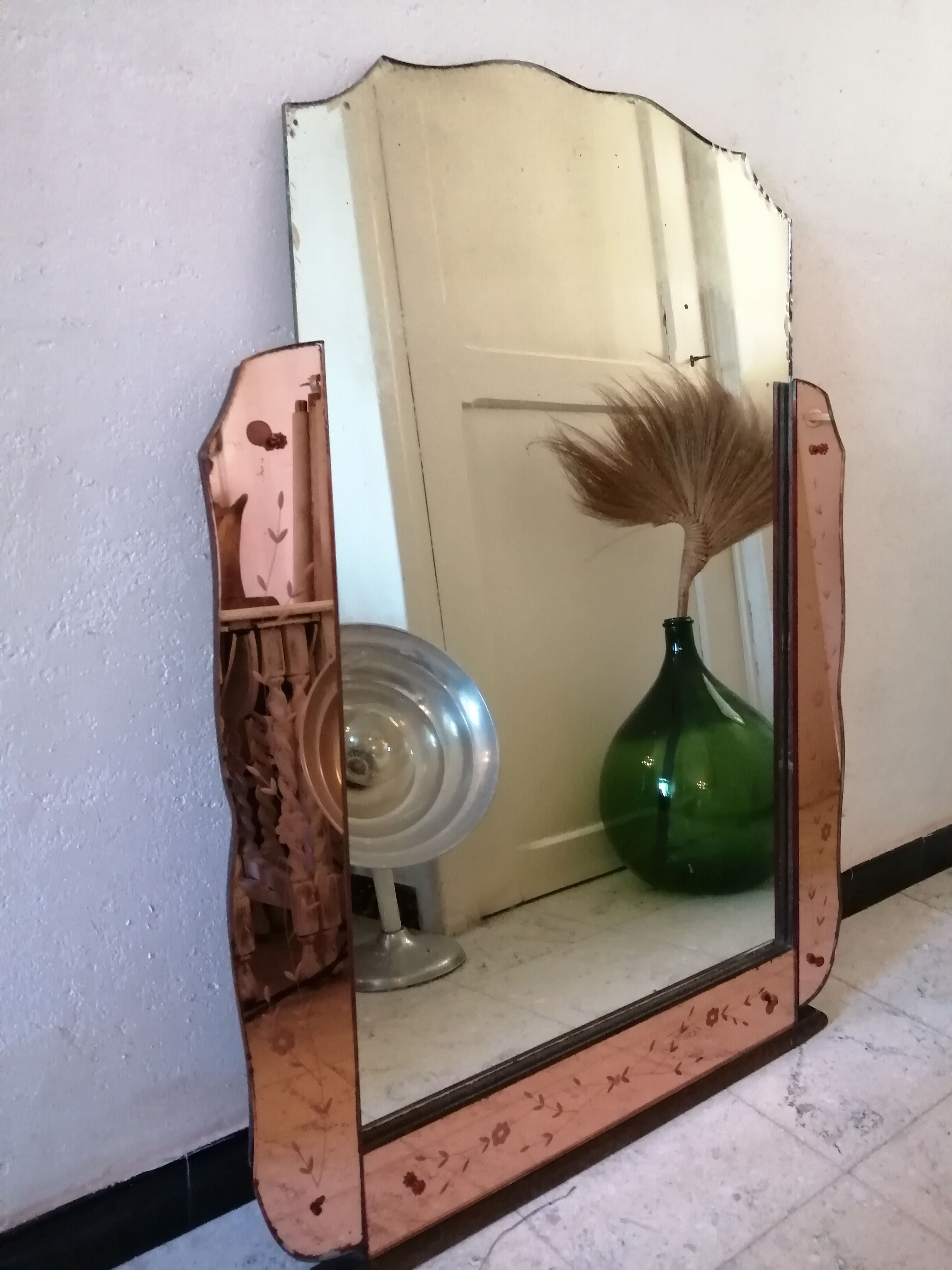 Venetian mirror vintage art deco, 77x101 cm