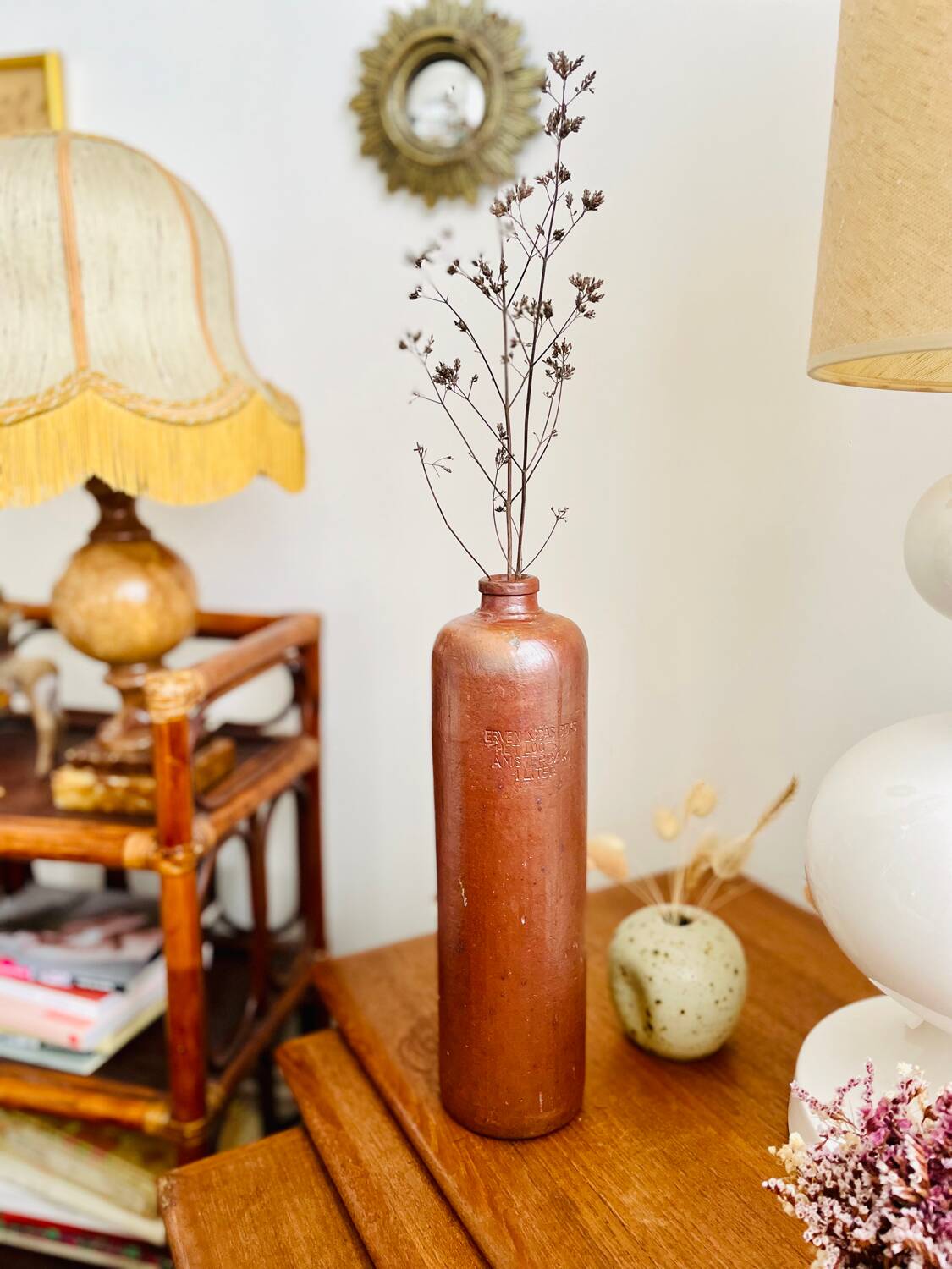 Antique Erven Lucas Bolts Amsterdam stoneware liquor bottle