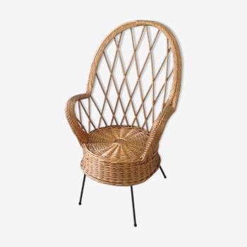 Fauteuil en osier