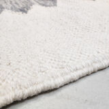 Moroccan Berber Kilim Ecru with black and gray patterns 248x150cm