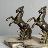 Pair of gilded metal bookends