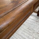 Solid walnut farmhouse castle table 1900 XXL