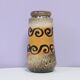 Brown & ochre curl West Germany vase