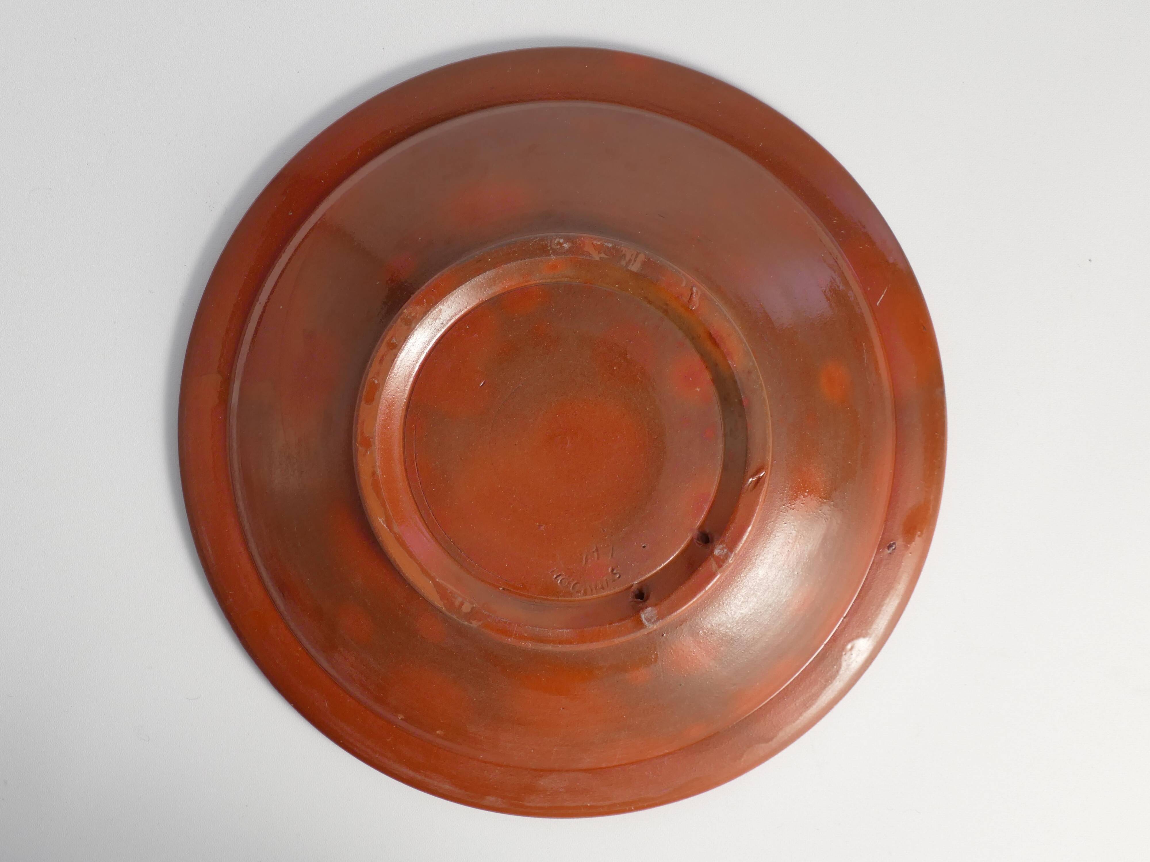 Brown & Cream White Stoneware Bowl by Andersson & Johansson, Höganäs, 1920s