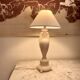 Glass lamp, 2M fabric cable, cotton lampshade