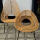 Pair of vintage Rohe Rotan chairs by H, Broekhuizen 1960